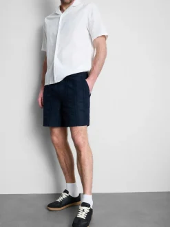 Pantalones cortos texturizados con cordón de ajuste
