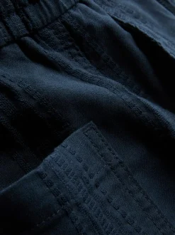 Pantalones cortos texturizados con cordón de ajuste