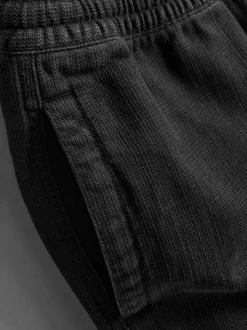 Pantalones cortos texturizados con cordón de ajuste