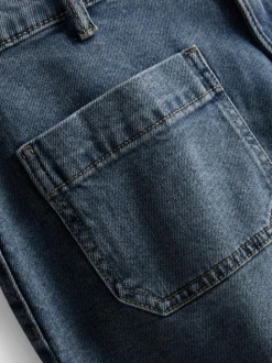 Pantalones cortos vaqueros de algodón con bolsillos
