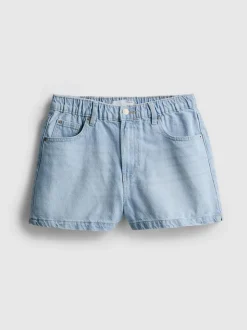 Pantalones cortos vaqueros de algodón evasé