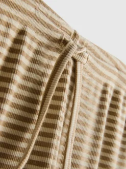 Pantalones de canalé de algodón de pernera ancha