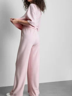 Pantalones de chándal anchos con cordón de ajuste