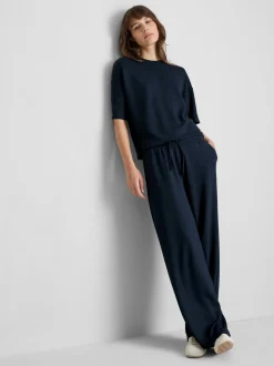 Pantalones de chándal anchos con cordón de ajuste
