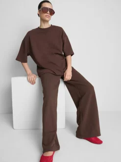 Pantalones de chándal de aeropuerto de pernera ancha
