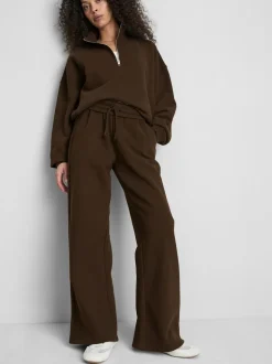 Pantalones de chándal de pernera ancha con algodón