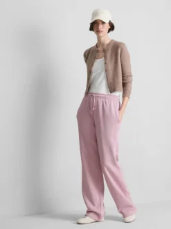 Pantalones de chándal rectos en mezcla de algodón