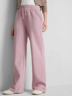 Pantalones de chándal rectos en mezcla de algodón