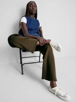 Pantalones de chándal rectos en mezcla de algodón