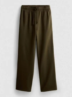 Pantalones de chándal rectos en mezcla de algodón