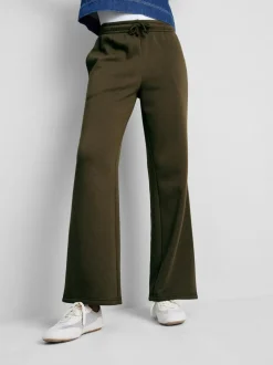Pantalones de chándal rectos en mezcla de algodón