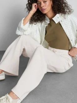 Pantalones de chándal rectos en mezcla de algodón