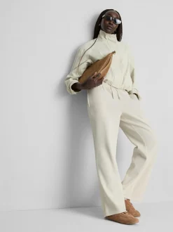 Pantalones de chándal rectos en mezcla de algodón