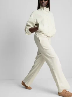 Pantalones de chándal rectos en mezcla de algodón