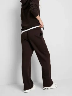 Pantalones de chándal rectos en mezcla de algodón