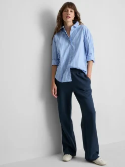 Pantalones de chándal rectos en mezcla de algodón