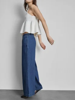 Pantalones de chándal vaqueros de algodón anchos