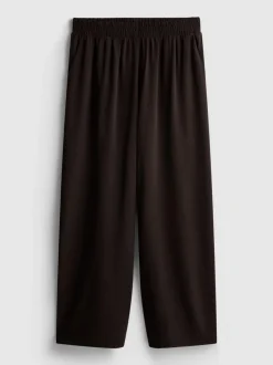 Pantalones de pernera ancha con cintura elástica
