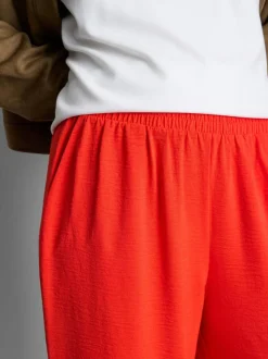 Pantalones de pernera ancha con cintura elástica