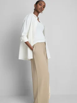 Pantalones de pernera ancha con cintura elástica