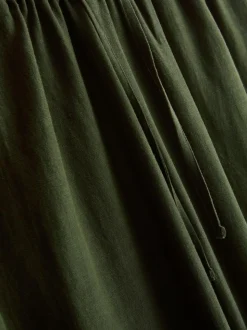 Pantalones de pernera ancha en mezcla de algodón
