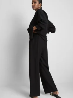 Pantalones de pernera ancha en mezcla de algodón