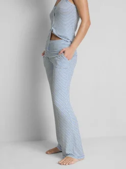 Pantalones de pijama a rayas de canalé Love To Lounge