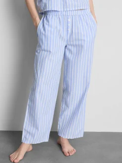 Pantalones de pijama Oxford a rayas de algodón