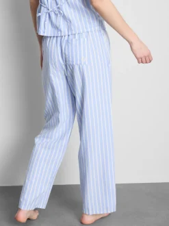 Pantalones de pijama Oxford a rayas de algodón