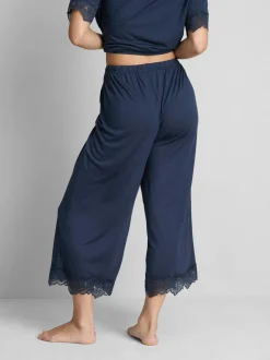 Pantalones de pijama tipo culotte con modal