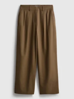 Pantalones de talle medio con pinzas