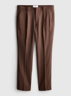 Pantalones de traje en mezcla de lino de The Edit