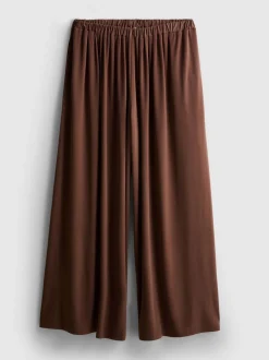 Pantalones drapeados de pernera ancha