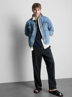 Pantalones en mezcla de lino