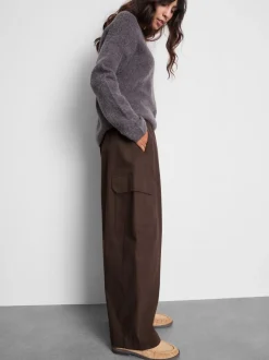 Pantalones militares de algodón con pernera ancha