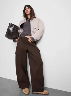 Pantalones militares de algodón con pernera ancha