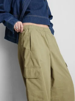 Pantalones militares de algodón con pernera ancha