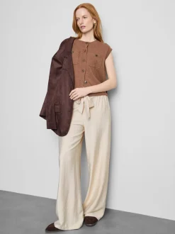 Pantalones palazzo con detalle de lazo