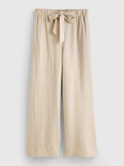 Pantalones palazzo con detalle de lazo