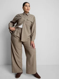 Pantalones plisados de pernera ancha By Coleen