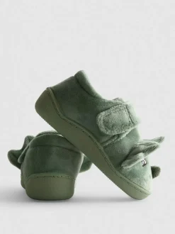 Pantuflas con suela cupsole y bordado de dinosaurio