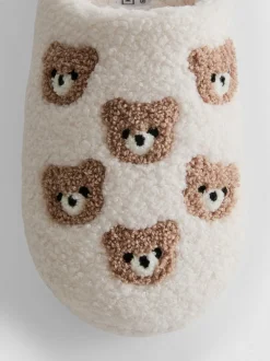 Pantuflas estilo chinela en piel de borrego sintética