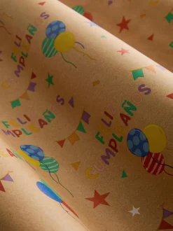 Papel de regalo con estampado de cumpleaños de 6 m