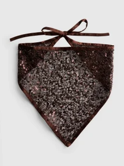 Pañuelo para la cabeza tipo bandana con lentejuelas