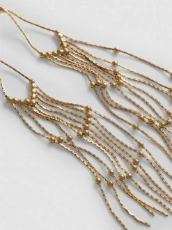 Pendientes largos con flecos de cadena