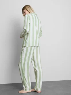 Pijama boyfriend de algodón a rayas