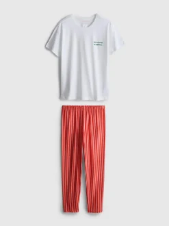 Pijama con camiseta de algodón