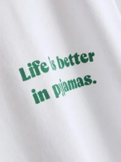 Pijama con camiseta de algodón