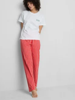 Pijama con camiseta de algodón