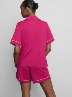 Pijama corto boyfriend ribeteado